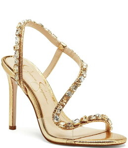 WFVJVv\ fB[X V[Y T_ AVg[ g[ Jessica Simpson Jaycin Rhinestone Asymmetrical Metallic Dress Sandals Gold/Clear S[h
