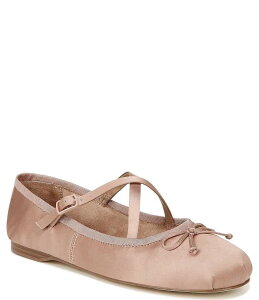 �T���G�f���}�� ���f�B�[�X �V���[�Y �p���v�X �T�e�� Circus NY by Sam Edelman Zuri Satin Bow Mary Jane Ballerina Flats Dark French Macaroon