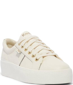 �P�b�Y ���f�B�[�X �{�g���X �J�W���A���p���c �v���b�g�t�H�[�� �X�j�[�J�[ ���U�[ Keds Women's Jump Kick Duo Leather Platform Sneakers Off White/Champagne �I�t�z���C�g