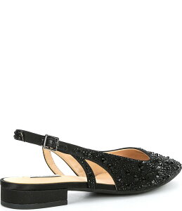 �A���b�N�X�}���[ ���f�B�[�X �V���[�Y �p���v�X Alex Marie LavaniThree Rhinestone Slingback Dress Flats Black �u���b�N