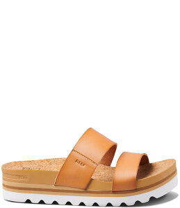 ���[�t ���f�B�[�X �V���[�Y �T���_�� �v���b�g�t�H�[�� Reef Women's Cushion Bounce Vista Hi Two-Banded Platform Slides Natural