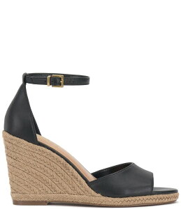 BXJ[g fB[X V[Y Xb|E[t@[ T_ AN U[ Vince Camuto Felyn Leather Ankle Strap Espadrille Wedge Sandals Black ubN