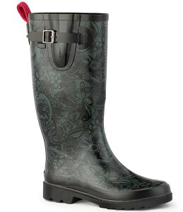 �T�b�N���[�c ���f�B�[�X �V���[�Y �u�[�c�E���C���u�[�c Sakroots Rhythm Rain Boots Black Spirit Desert �u���b�N