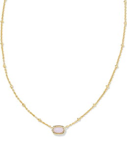 �P���h���X�R�b�g ���f�B�[�X �A�N�Z�T���[ �l�b�N���X�E�`���[�J�[ �~�j ���[�X Kendra Scott Mini Elisa Satellite Pendant Necklace Gold Pink Opalite Mix �s���N