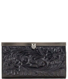 �p�g���V�A�i�V�� ���f�B�[�X �A�N�Z�T���[ ���z �t�����[�� ���U�[ �t�����[ Patricia Nash Tooled Black Floral-Embossed Leather Cauchy Wallet Black �u���b�N