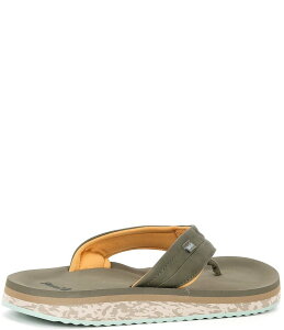 �T�k�[�N �����Y �V���[�Y �T���_�� Sanuk Men's Tiderush Flip-Flops Olive �I���[�u