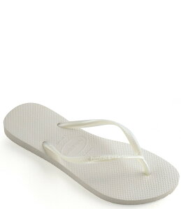 nCAiX fB[X V[Y T_ White Havaianas Slim Metallic Flip-Flops