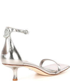 アントニオ メラーニ レディース シューズ ヒール カットアウト サンダル レザー Antonio Melani x Elizabeth Damrich Sissy Leather Cutout Shell Dress Sandals Tarnished Silver シルバー