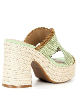 `FV[AhoCIbg fB[X V[Y Xb|E[t@[ vbgtH[ T_ J[ubN Chelsea & Violet Elize Colorblock Woven Platform Sandals Artichoke