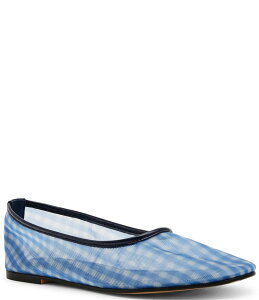 XeB[u }f fB[X V[Y pvX MK`FbN bV MK Steve Madden Meadow Mesh Gingham Ballet Flats Blue Gingham u[