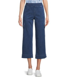 yz Cg fB[X JWApc {gX Pheobe Freedom Denim Pull-On Capri Cargo Pants Medium Wash