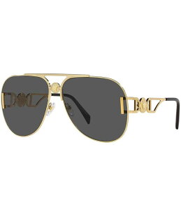 yz FT[` fB[X TOXEACEFA ANZT[ Unisex Ve2255 63mm Aviator Sunglasses Gold