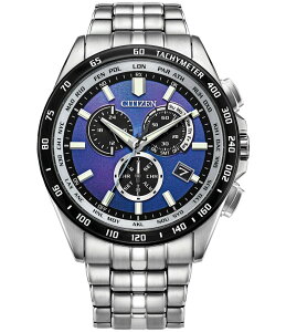 �V�`�Y�� ���f�B�[�X �A�N�Z�T���[ �r���v T�V���c Citizen Men's PCAT Chronograph Stainless Steel Bracelet Watch Silver/Blue �u���[