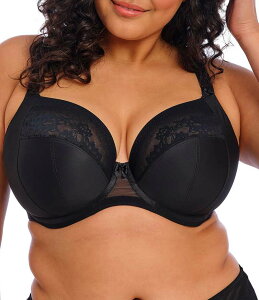 �G���~ ���f�B�[�X �A���_�[�E�F�A �u���W���[ ���[�X Elomi Nerina Full Busted Underwire Stretch Lace Plunge Bra Black �u���b�N