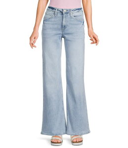 YMI �W�[���Y ���f�B�[�X �{�g���X �f�j���p���c ���C�h���b�O �f�j�� �W�[���Y YMI Jeanswear Bella High Rise Wide Leg Denim Jeans Light Blue Potassium �u���[