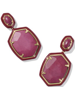 PhXRbg fB[X ANZT[ sAXECO Gold Maroon Magnesite Kendra Scott Daphne Enamel Frame Drop Earrings