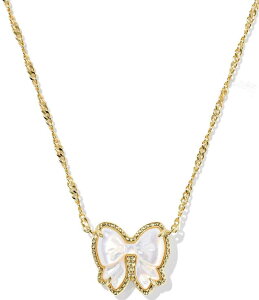 �P���h���X�R�b�g ���f�B�[�X �A�N�Z�T���[ �l�b�N���X�E�`���[�J�[ ���[�X Kendra Scott Haley Bow Short Pendant Necklace Gold Ivory Mother Of Pearl �A�C�{���[
