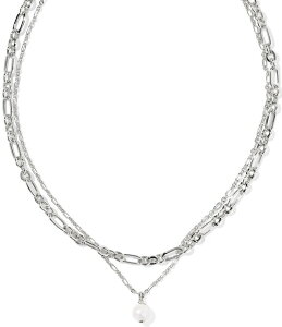 PhXRbg fB[X ANZT[ lbNXE`[J[ [X Kendra Scott Ashton Freshwater Pearl Short Multi Strand Necklace Silver Freshwater Cultured Pearl p[
