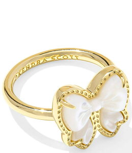 �P���h���X�R�b�g ���f�B�[�X �A�N�Z�T���[ �w�� Kendra Scott Haley Bow Band Ring Gold Ivory Mother Of Pearl �A�C�{���[