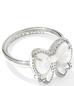�P���h���X�R�b�g ���f�B�[�X �A�N�Z�T���[ �w�� Kendra Scott Haley Bow Band Ring Silver Ivory Mother of Pearl �A�C�{���[