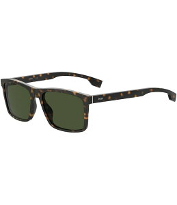 yz q[S{X fB[X TOXEACEFA ANZT[ Men's Boss1036 58mm Rectangle Sunglasses Havana