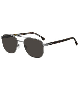 �q���[�S�{�X ���f�B�[�X �A�N�Z�T���[ �T���O���X�E�A�C�E�F�A Hugo Boss Men's Boss1723 56mm Aviator Sunglasses Ruthenium Havana