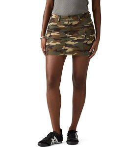 ���[�o�C�X ���f�B�[�X �{�g���X �X�J�[�g �v�����g �~�j Levi'sR Camouflage Printed Cargo Mini Skirt Grape Leaf �O���[�v