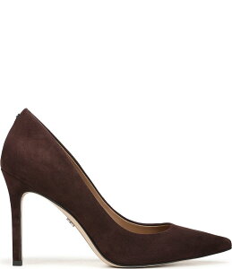 �T���G�f���}�� ���f�B�[�X �V���[�Y �q�[�� �X�G�[�h Sam Edelman Hazel Suede Pointed Toe Stiletto Pumps Cafe Noir