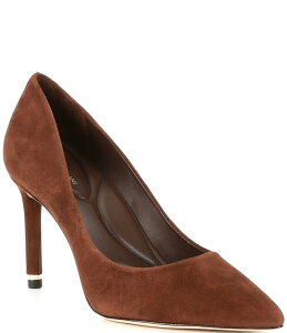 �A���g�j�I �����[�j ���f�B�[�X �V���[�Y �q�[�� �X�G�[�h ���U�[ Antonio Melani Kara Kid Suede Leather Classic Pointed Toe Pumps Ground Coffee �R�[�q�[