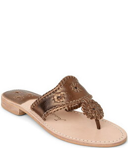 �W���b�N���W���[�X ���f�B�[�X �V���[�Y �T���_�� �g�[�� ���U�[ Jack Rogers Jacks Metallic Leather Flat Thong Sandals Deep Sapphire �T�t�@�C�A