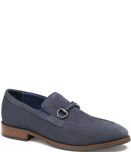 WXgAh}[tB[ Y V[Y Xb|E[t@[ XG[h [t@[ Johnston & Murphy Mens Landry Suede Bit Buckle Slip On Loafers Navy lCr[
