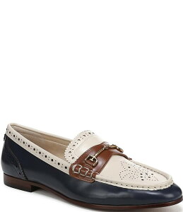 TGf} fB[X V[Y Xb|E[t@[ U[ Navy/Modern Ivory/Rich Saddle Sam Edelman Liona Leather Brogue Detail Bit Buckle Loafers
