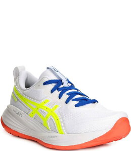 AVbNX fB[X V[Y Xj[J[ jO White/Safety Yellow ASICS Women's Gel-Cumulus 27 Track Club Running Sneakers