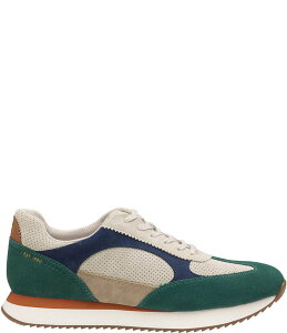 yz WXgAh}[tB[ Y hXV[Y V[Y Men's Chase Perfed T-Toe Suede Sneakers Green/Beige/Navy