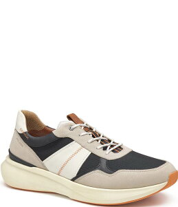 yz WXgAh}[tB[ Y hXV[Y V[Y Men's XC+Declan Suede and Leather Jogger Sneakers Beige Multi