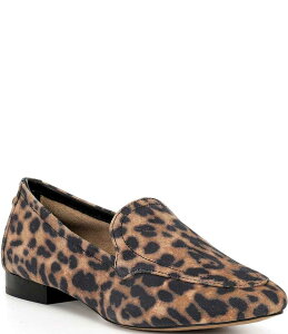 BXJ[g fB[X V[Y Xb|E[t@[ vg XG[h [t@[ Vince Camuto Cintha Leopard Print Suede Loafers Camel L