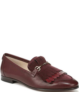 TGf} fB[X V[Y Xb|E[t@[ XG[h U[ [t@[ tW Sam Edelman Liz Leather Suede Kiltie Fringe Bit Buckle Loafers French Burgundy/Parisian Plum o[KfB