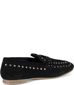 fBogD[ fB[X V[Y Xb|E[t@[ XG[h [t@[ Diba True Can Yon Studded Suede Square Toe Loafers Black ubN