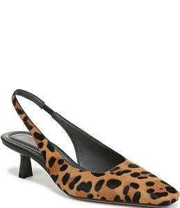 �t�����R�T���g ���f�B�[�X �V���[�Y �q�[�� Sarto by Franco Sarto Raven 2 Leopard Calf Hair Slingback Kitten Heel Pumps Brown Leopard �u���E��