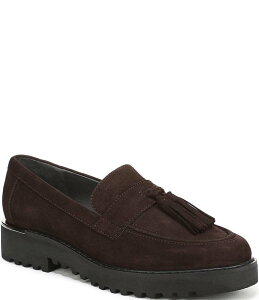 tRTg fB[X V[Y pvX XG[h [t@[ Franco Sarto Carolyn Suede Tassel Loafers Hickory Dark Brown uE