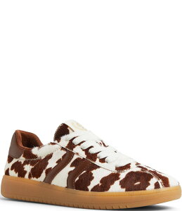 �A���h ���f�B�[�X �{�g���X �J�W���A���p���c �A�j�}���� �v�����g �X�j�[�J�[ ���[�X ALDO Chicsneaker Animal Print Calf Hair Lace Up Sneakers Brown �u���E��
