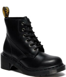 hN^[}[` fB[X V[Y u[cECu[c [X U[ Dr. Martens Women's Alderstone Lace Up Leather Combat Booties Black ubN