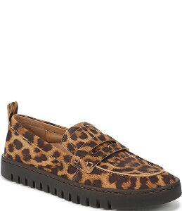oCIjbN fB[X V[Y Xb|E[t@[ vg XG[h [t@[ Vionic Uptown Suede Leopard Print Packable Penny Loafers Tan Leopard ^