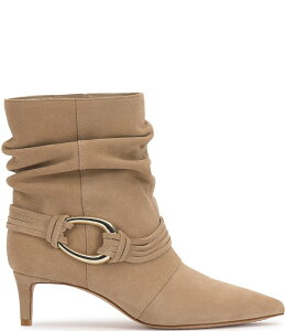 ���B���X�J���[�g ���f�B�[�X �V���[�Y �u�[�c�E���C���u�[�c �X�G�[�h �u�[�c Vince Camuto Kirpa Slouch Suede O-Ring Hardware Strappy Booties Tortilla