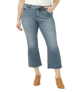 �V���o�[ �W�[���Y ���f�B�[�X �{�g���X �f�j���p���c �v���X�T�C�Y Silver Jeans Co. Plus Size Elyse Kick Flare Crop Jeans Virginia