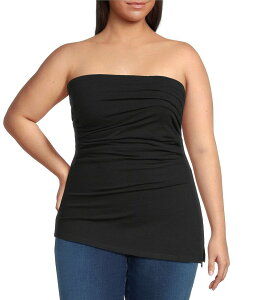 ObhAJ fB[X gbvX Vc AVg[ vXTCY XgbvX W[W[ Good American Plus Size Super Stretch Jersey Strapless Asymmetrical Hem Tube Top Black001