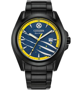 yz V`Y fB[X rv ANZT[ Men's X-Men Wolverine Three Hand Black Tone Stainless Steel Bracelet Watch Black