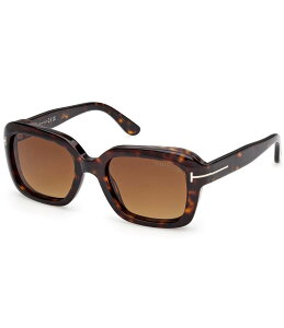 gEtH[h fB[X ANZT[ TOXEACEFA Classic Dark Havana/Brown TOM FORD Women's Natalia 52mm Havana Square Sunglasses