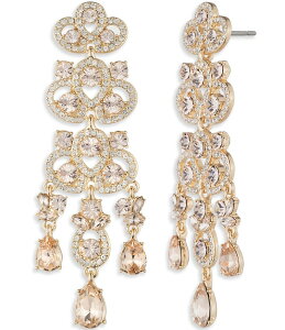 WoV[ fB[X ANZT[ sAXECO Givenchy Gold Tone Crystal Chandelier Earrings Cameo Pink sN