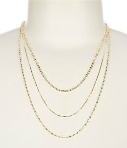 AWFgB[H fB[X ANZT[ lbNXE`[J[ [X Argento Vivo Triple Layered Short Multi-Strand Necklace Gold S[h